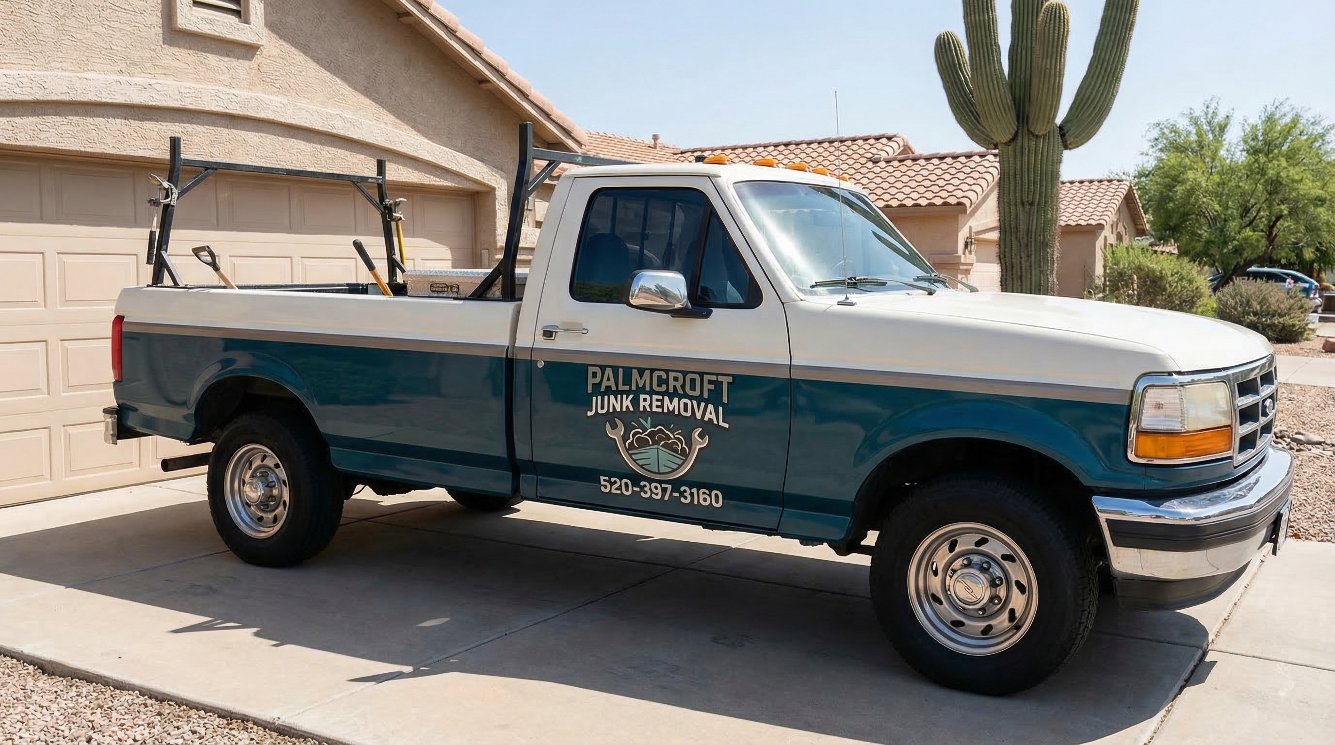 Palmcroft Junk Removal team loading junk removal truck in Phoenix